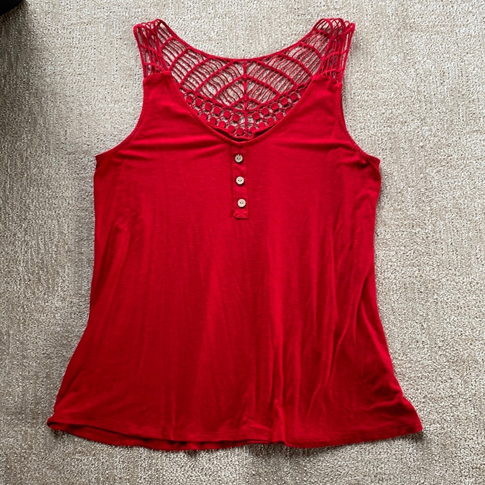 Red Maurice’s Crochet Detail Tank Top